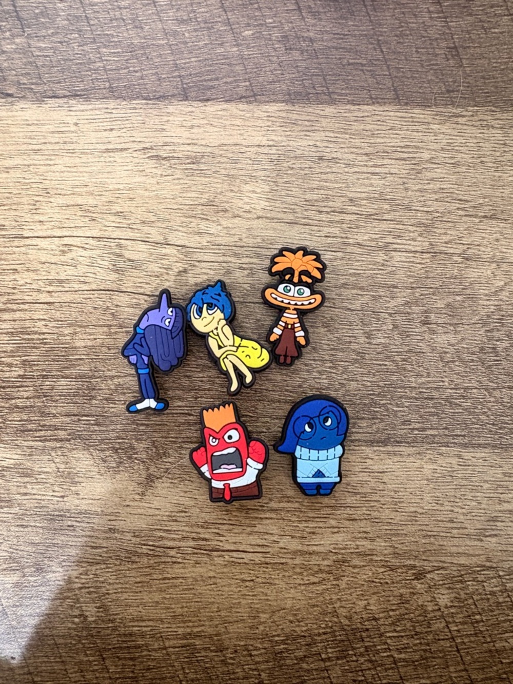 Set of 5 Blue, Yellow, Orange, Red Cartoon Character Shoe Charms